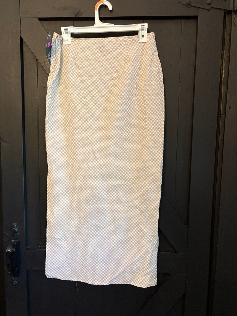 Target Cream Textured Drawstring Maxi Skirt - Picture 2 of 4